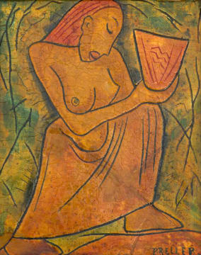 Alexis Preller; Figure with Vase