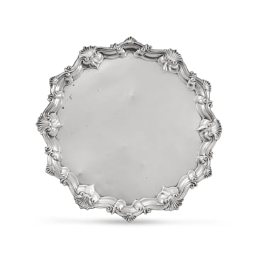 A George III silver tray, Richard Rugg, London, 1756