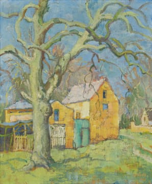 Gregoire Boonzaier; Yellow House and Large Tree