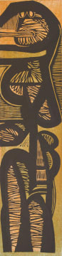 Cecil Skotnes; Green, Orchre and Black Totem