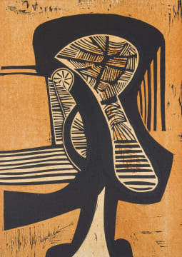 Cecil Skotnes; Abstract Composition in Orchre and Orange