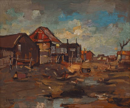 Gregoire Boonzaier; Village Scene