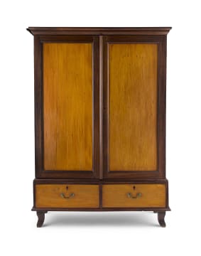 A Cape yellowwood and stinkwood cupboard, 19th/20th century