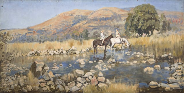 Frans Oerder; Figures on Horseback, Elands River Valley