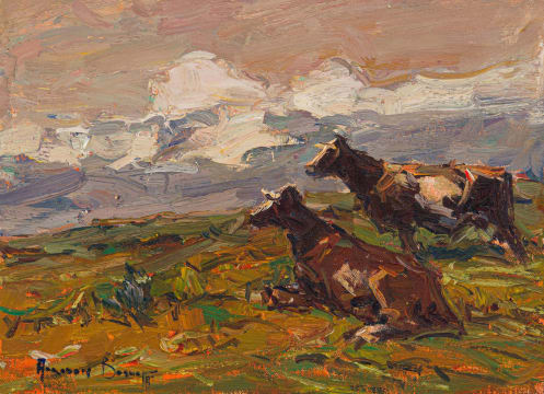Adriaan Boshoff; Landscape with Cattle