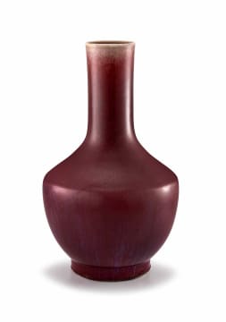 A Chinese flambé-glazed vase, Qing Dynasty, 19th century