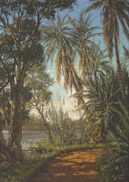 Tinus de Jongh; The Banks of the Zambesi River