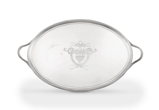 A silver two-handled tray, Samuel Godbehere & Edward Wigan, London, 1799