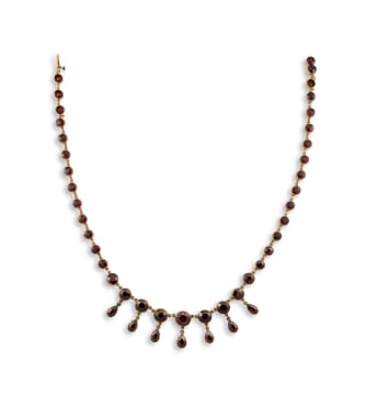 Garnet and gold necklace, 19th century