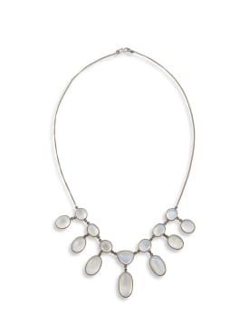 Victorian moonstone and silver necklace