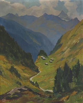 Otto Klar; Valley with Hamlet