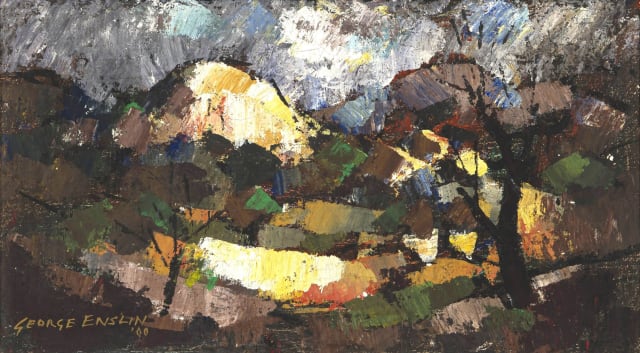 George Enslin; Landscape with Mountains and Trees