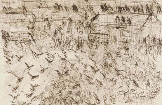 David Koloane; Birds over Mahlathini Streets