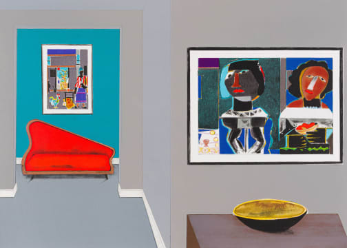 Sam Nhlengethwa; Tribute to Romare Bearden