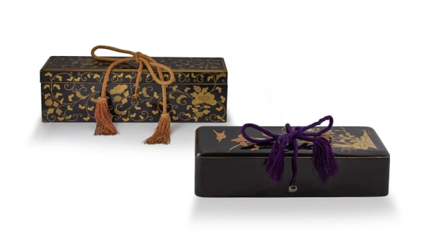 A Japanese lacquered fubako, Meiji period, 19th century