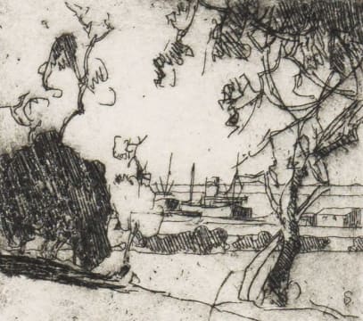 Clément Sénèque; Durban Bay – View of the Docks No. 1