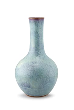 A Chinese Junyao bottle vase, Qing Dynasty, 19th century