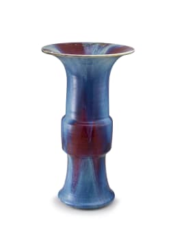 A Chinese flambé-glazed vase, Gu, late Qing Dynasty, 19th/20th century