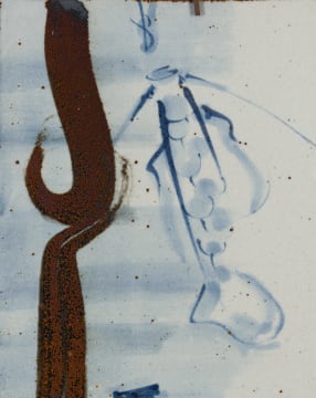Andrew Walford; Abstract in Blue with Carp