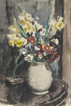 Robert Broadley; Flowers in a Vase