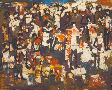 Walter Battiss; Figures in a Crowd