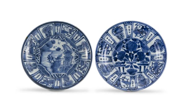 An Arita blue and white 'Kraak' style dish, 18th century