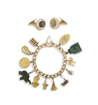 Gem-set charm bracelet