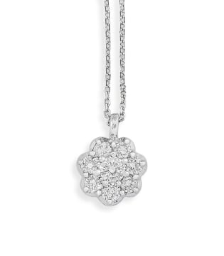 Diamond and 9ct white gold pendant