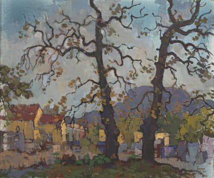 Gregoire Boonzaier; Table Mountain from Newlands, Cape, through Bare Oaks