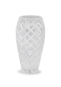 A cut-glass vase, modern