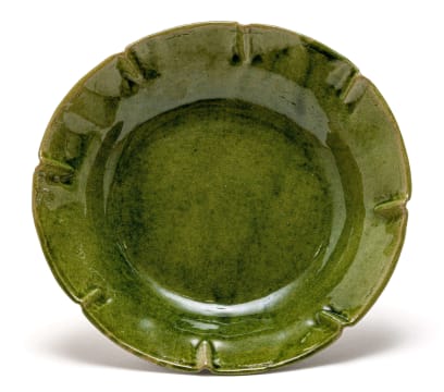 Hylton Nel; Green Dish with Indented Border