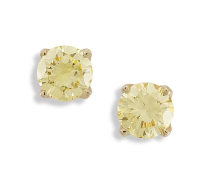 A pair of diamond earrings