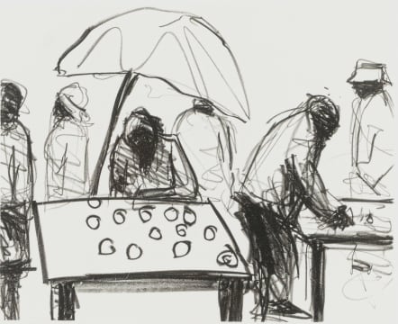 Sam Nhlengethwa; Market Place I