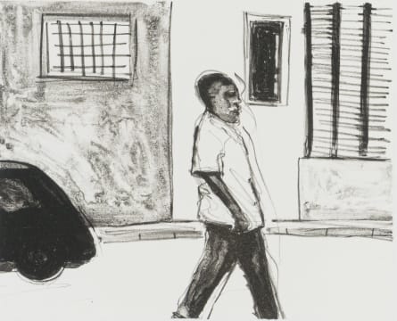 Sam Nhlengethwa; A Black Car