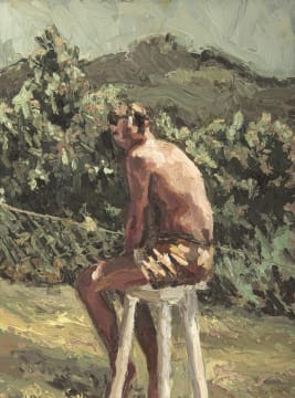 Mia Chaplin; A Boy on a Stool