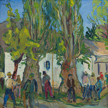 Irma Stern; Harvest Workers, Ceres (Pay Day)