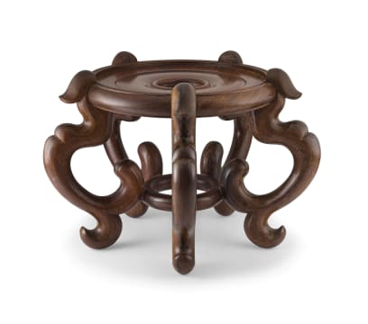 A large Chinese hardwood stand, Qing Dynasty, 19th century