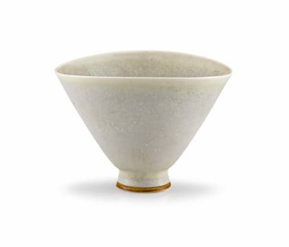 A Swedish Gustavsberg cream-glazed vase, Berndt Friberg (1899-1981), 1944-1947