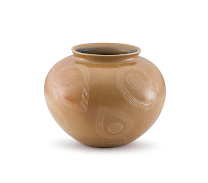 A brown-glazed terracotta vessel, Ian Garrett (1971-)