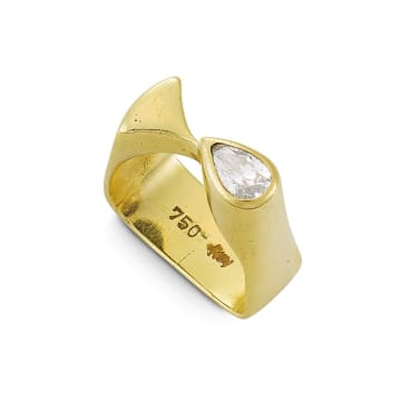 Erich Frey; Diamond and gold ring, Erich Frey (1917-2004)