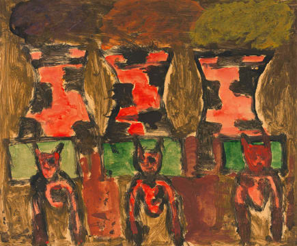 David Koloane; Township Dogs with Orlando Cooling Towers
