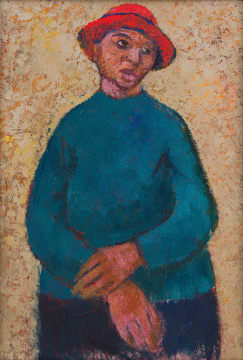 Jane Tully Heath; Woman in a Red Hat