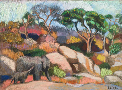 Nichola Alice Leigh; Kruger Elephants and Rocks