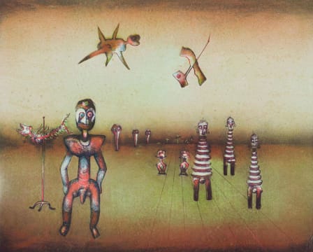 Tadeusz Jaroszynski; Composition with Fantasy Figures