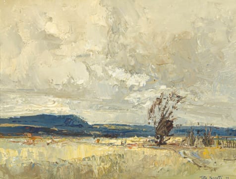 Titta Fasciotti; Mountainous Landscape with Tree