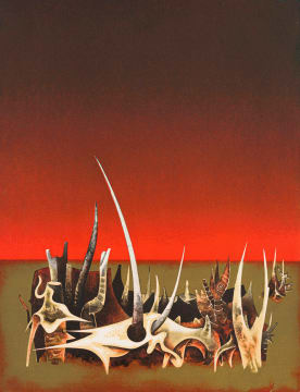 Wendy Vincent; Abstract Composition with Red