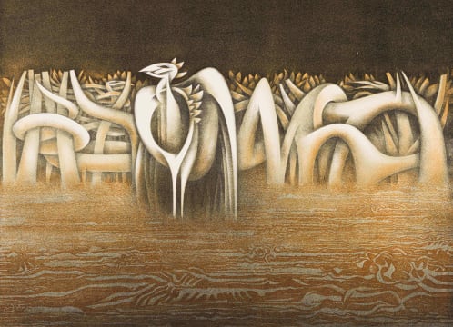 Wendy Vincent; Fantasy Bird in a Landscape