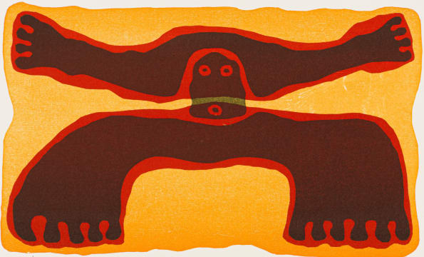 Wopko Jensma; Fantasy Figure in Brown and Orange