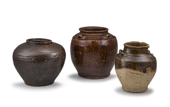 A brown-glazed Martavan, 18th century