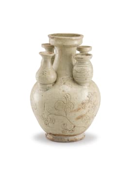 A Chinese funerary vase, Ming Dynasty, 15th/16th century